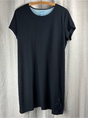 Horny Toad & Co Black Dress Thick Jersey L Elevated Clean Neutral Dark Femme